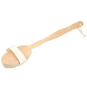 Bath Brush 15" Shower Body Back Scrubber With Long Handle Detachable Brush (Option: Yellow)