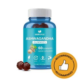 Ashwagandha Gummies 60 Count - Stress Relief, Energy Boost & Relax Support - Natural Adaptogen Supplement (Option: 1)