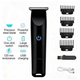 Men Pro Electric Hair Clippers Beard Trimmer Cutting Barber Shaving Machine Black Logistics Only For USPS. TK TMEU Only For Self-pickup (Option: Defaulttitle)