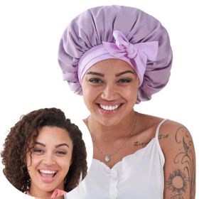 Silk Bonnet For Sleeping Women, Satin Hair Bonnet For Sleeping For Wavy Curly Natural Hair Women Men - Rose Red (Option: Defaulttitle)