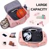 Gym Duffle Bag with Shoe Compartment & Wet Pocket 37L Waterproof Sports Travel Bag for Men Women Carry On Weekender Overnight Tote with Adjustable Sho